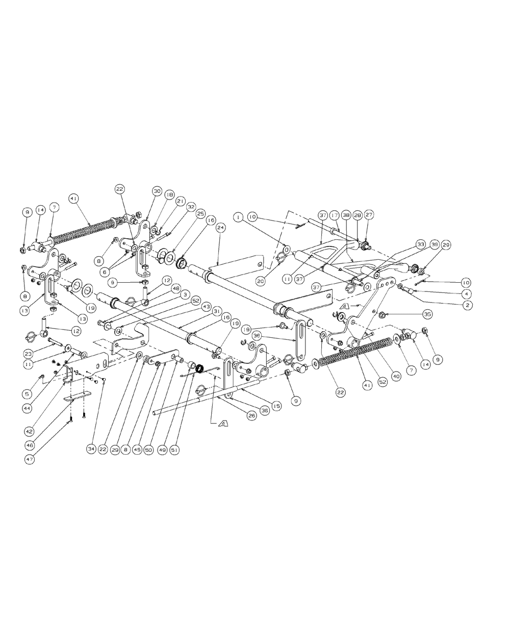 Lift Assembly 60-Inch Diagram and Parts List for M60-CT 53AL8CTX750-28-HP-3Cylinder-OHV Cub Cadet Lawn Tractor